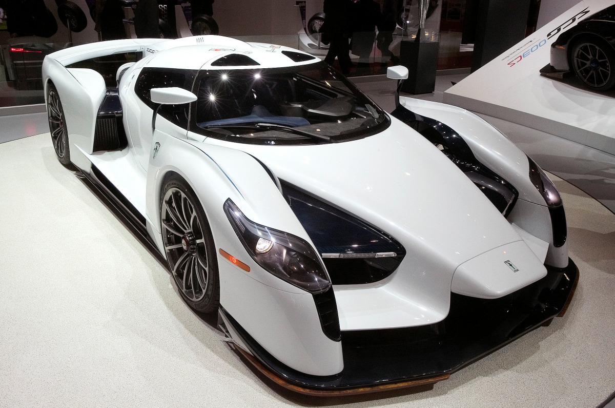 A 800 horsepower SCG 0003S racecar is seen during the 87th International Motor Show at Palexpo in Geneva, Switzerland, March 8, 2017. (REUTERS/Arnd Wiegmann)