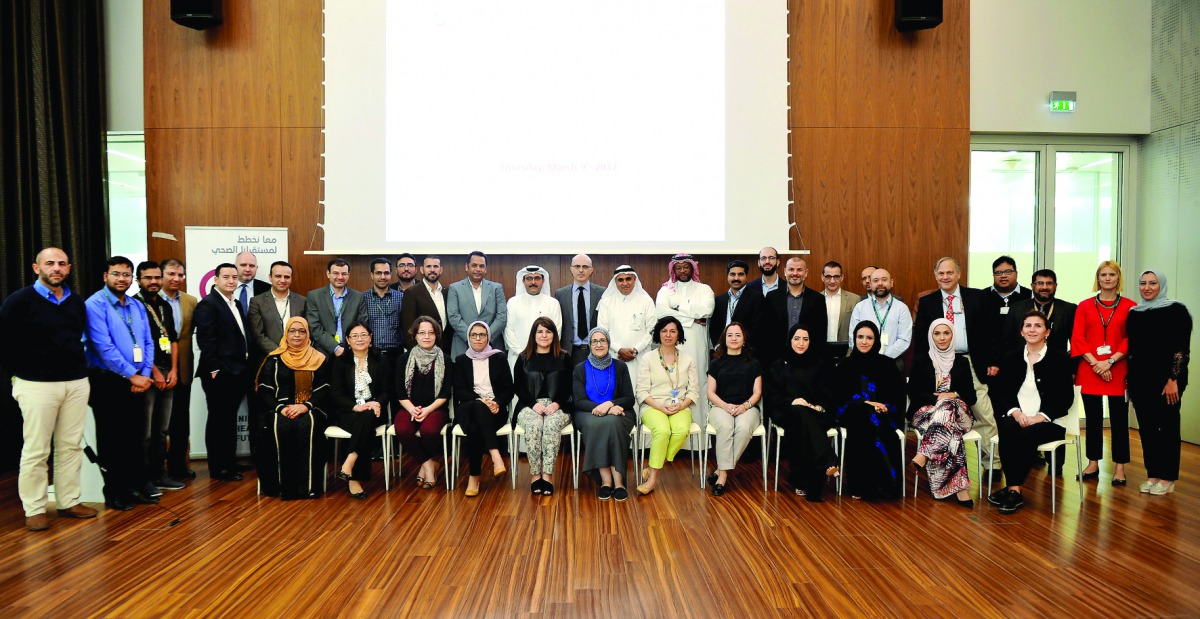 Participants of the Qatar Genome Programme Pilot Phase Research Consortium (QGPRC) during the launch event held at Qatar Foundation Head Office in Education City. Pic: Abdul Basit / The Peninsula