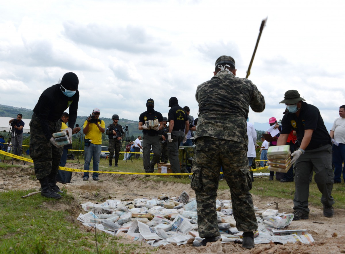 REPRESENTATIVE IMAGE: Anti-narcotics and Military Police officers prepare for the incineration of more than 200 kilos of cocaine seized in El Salvador (AFP) 