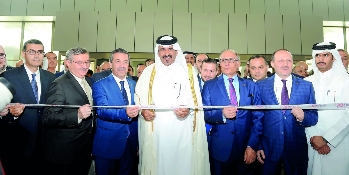 Vice-Chairman of Qatar Chamber, Mohamed bin Towar, and Ambassador of Turkey to Qatar, Fikret Ozer, and other dignitaries during the opening of the Expo Turkey 2017 at the QNCC yesterday. Pic: Salim Matramkot / The Peninsula