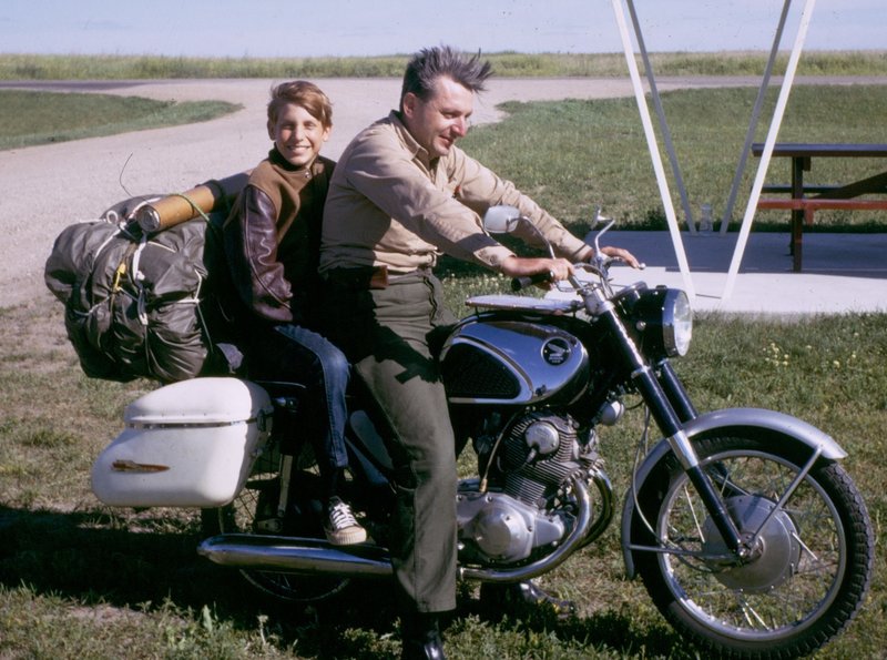 Author Robert Pirsig and his son Chris in 1968. Photo courtesy: William Morrow/HarperCollins 
