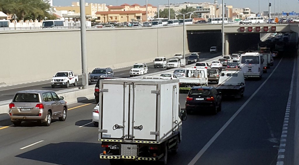 (file photo) Traffic on Feb 22 street. April 23, 2017. Abdul Basit © The Peninsula