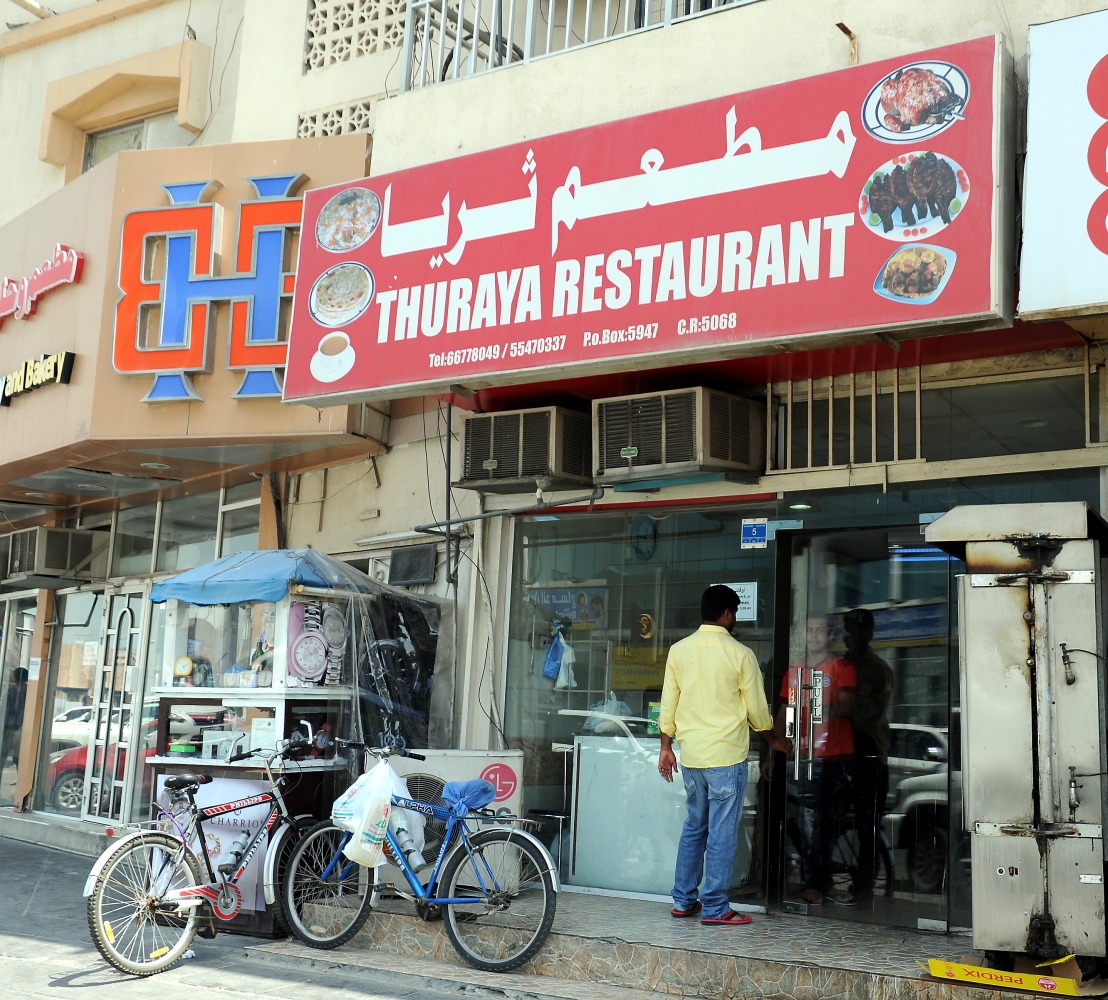 The entance of Thuraya Restaurant in Matar Qadeem street. Pictures by Salim Matramkot 