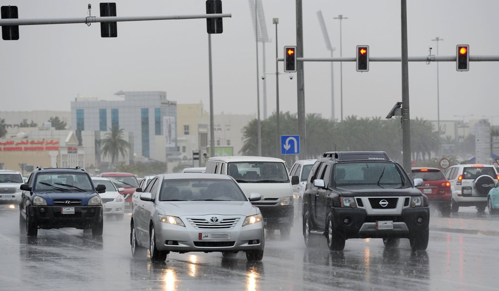 (file photo) After Noon Rain in Doha. D-Ring Road. March 25, 2017: Salim Matramkot © The Peninsula