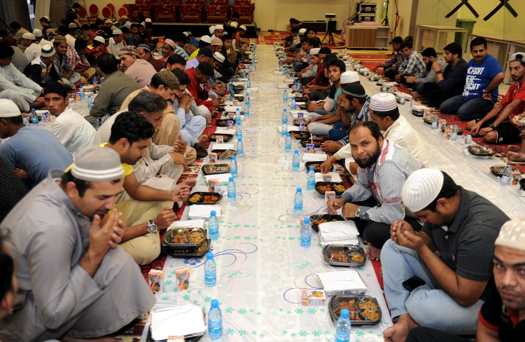 (File Photo) Iftar organised by Sheikh Thani bin Abdullah Foundation for Humanitarian Services (RAF) at the Al Arabi Sports Club. July 2, 2017. Abdul Basit © The Peninsula