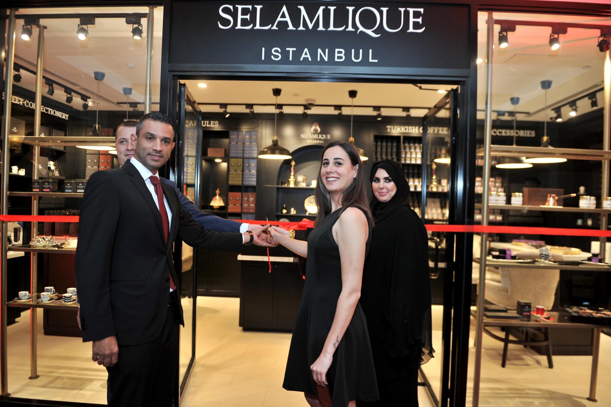 Michel Medawar, General Manger of Selamlique Istanbul and other officials cutting the ribbon during the Opening of Selamlique Istanbul in St Regis Doha. (Photo: Baher Amin)