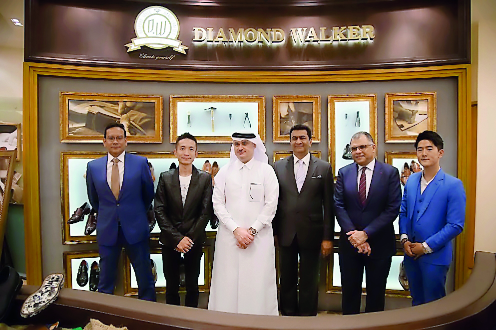 Nabil Abu Issa, Vice-Chairman of Blue Salon, and other dignitaries at the launch of Diamond Walker, a leading Singapore-based shoe brand.