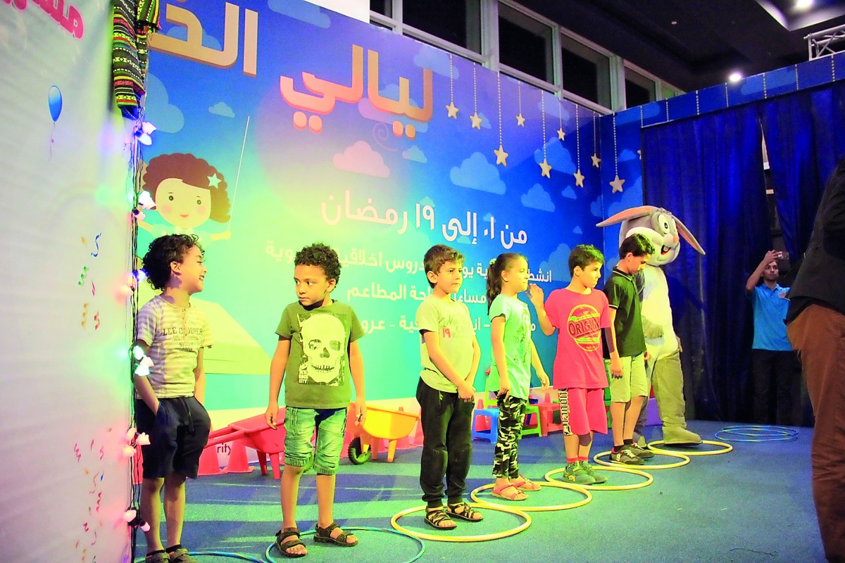 Children at a programme organised by Hyatt Plaza during Ramadan. 