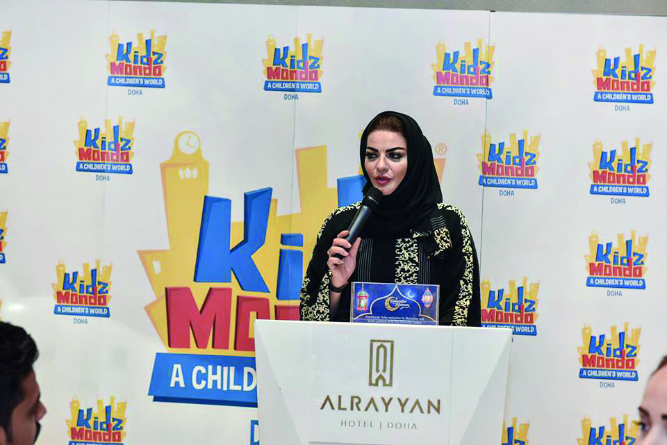 Eman Baker Abu El Hawa, General Manager of KidzMondo Doha at the Ghabga gathering.