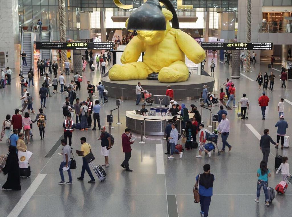 Travelers seen at the Hamad International Airport (Phot: HIA/Twitter)