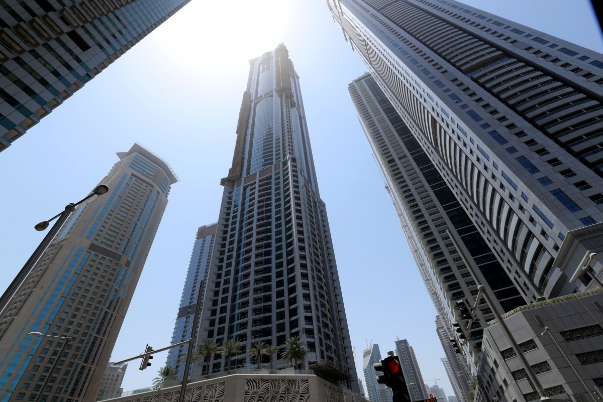 The Torch tower residential building in the Marina district is seen after a fire, in Dubai, United Arab Emirates August 4, 2017. (REUTERS/Hamad I Mohammed)