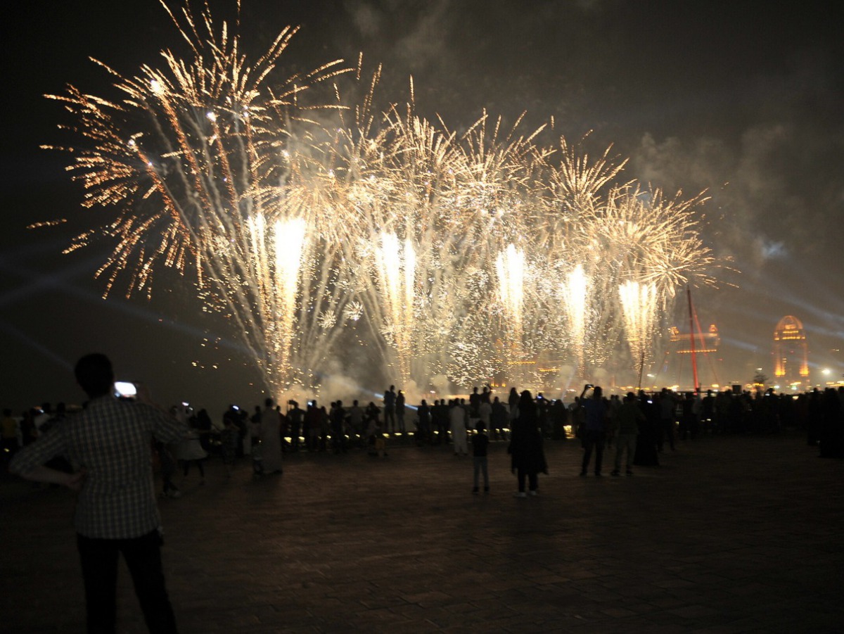 Stunning pyrotechnic display at Katara yesterday. Pic: Baher Amin / The Peninsula