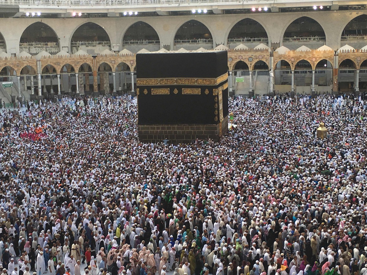 Muslim pilgrims circumambulate the Kaaba, Islam's holiest shrine, at the Grand Mosque in Saudi Arabia's holy city of Makkah  on September 3, 2017, during  Hajj pilgrimage. AFP / Karim Sahib