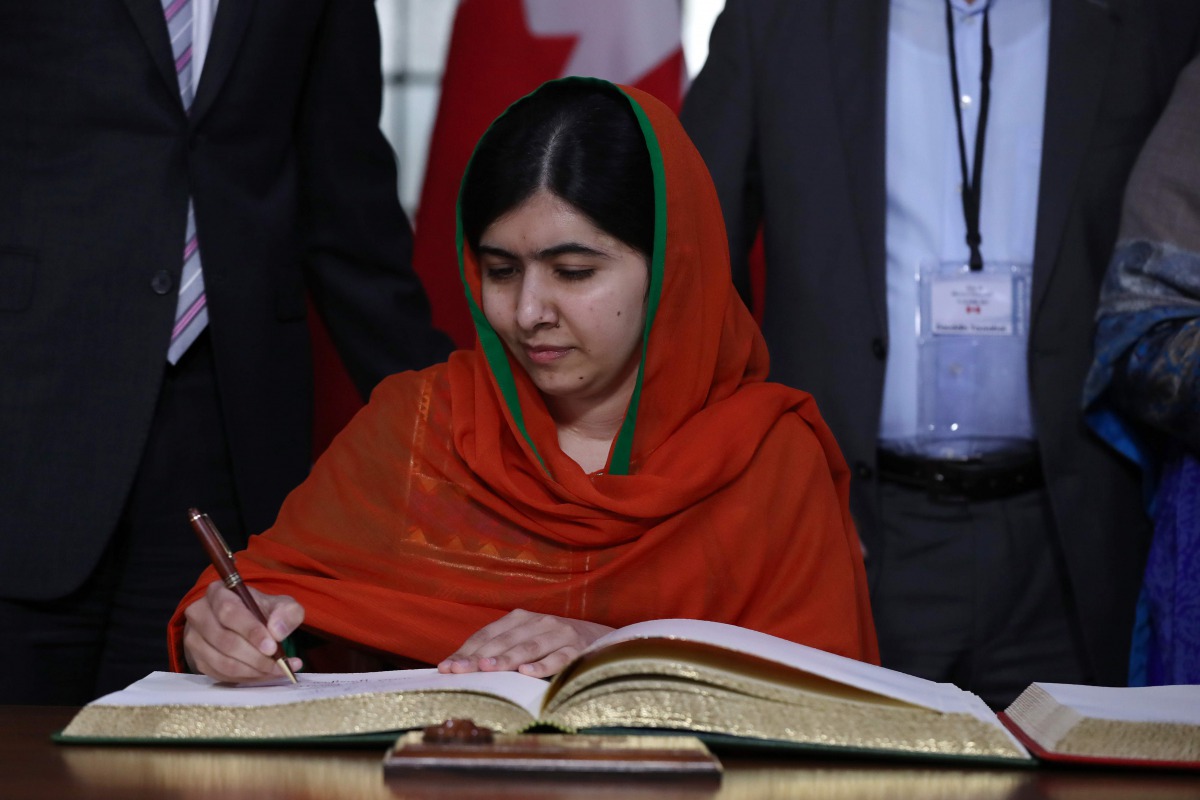 Malala Yousafzai in a file photo