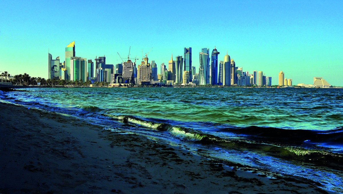 A view of the most fabulous buildings decorating Doha skyline yesterday. Temperature in Doha has come down with the onset of autumn. Pic: Baher Amin / The Peninsula