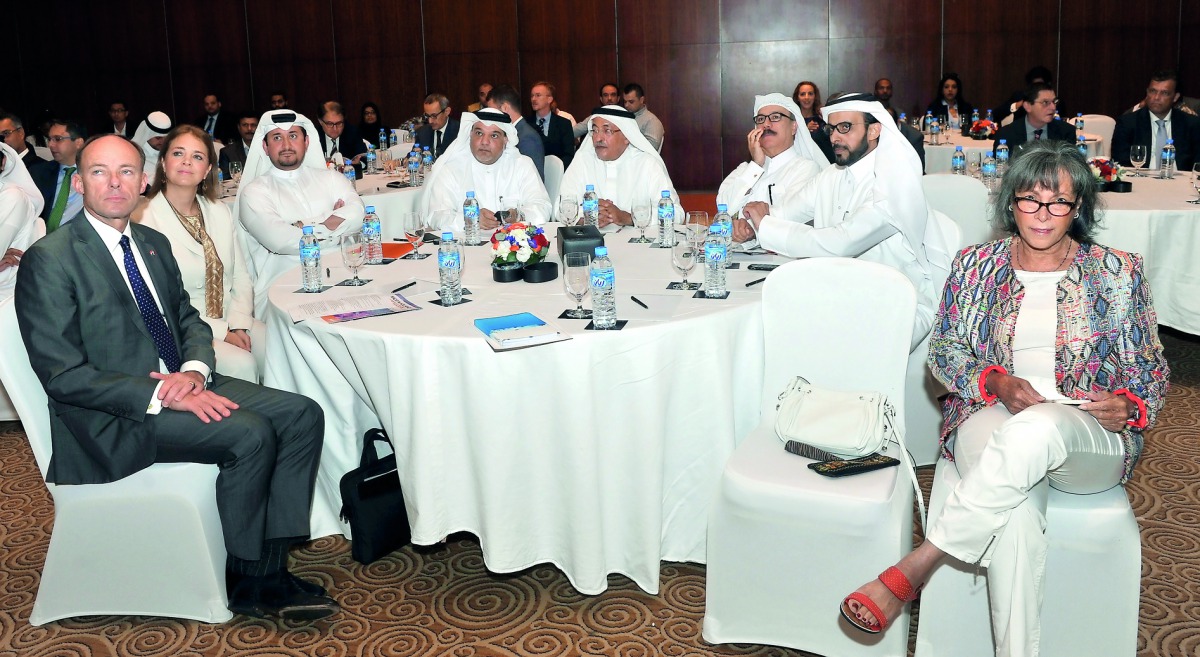 Andre Driessen, Foreign Economic Relations Director of the Netherlands; Dr Bahia Tahzib-Lie, Ambassador of the Kingdom of the Netherlands to Qatar; and other Qatar business delegates during the horticulture matchmaking meeting held at Hilton Hotel yesterd