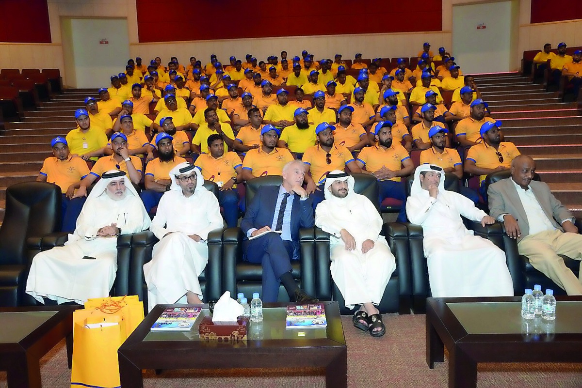 Q-post drivers at an awareness lecture conducted by the Traffic Awareness section at the General Directorate of Traffic headquarters.