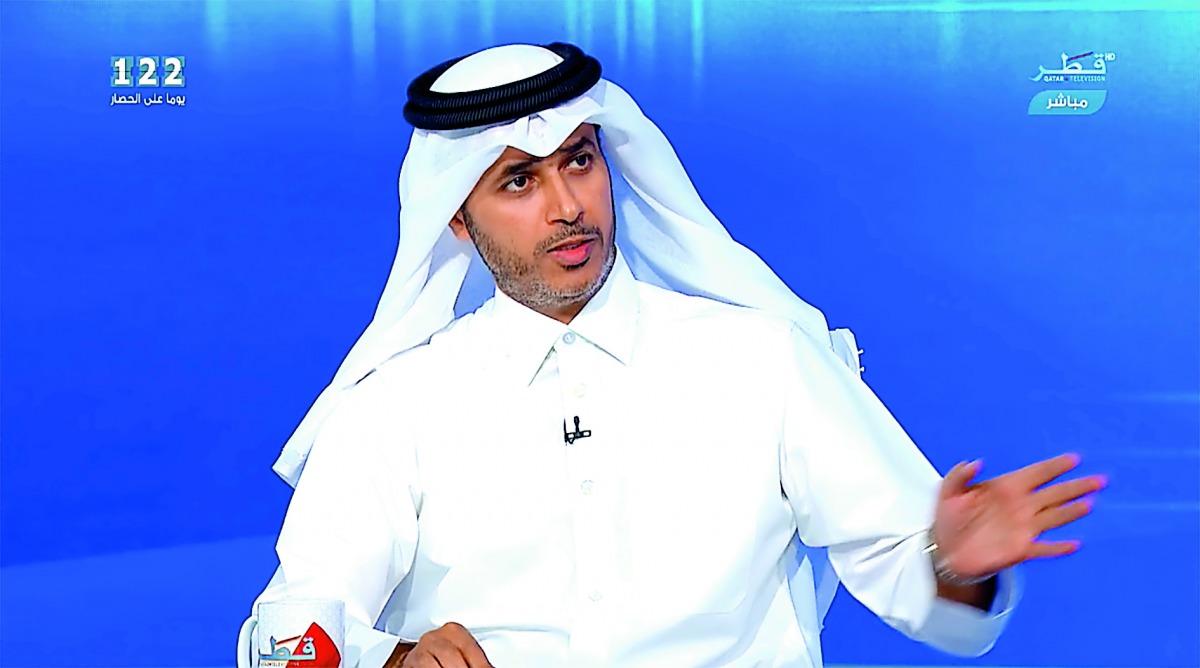 Dr Khalid bin Mubarak Al-Shafi, Editor-in-Chief of The Peninsula, during the Qatar TV talk show “The Truth”, yesterday.