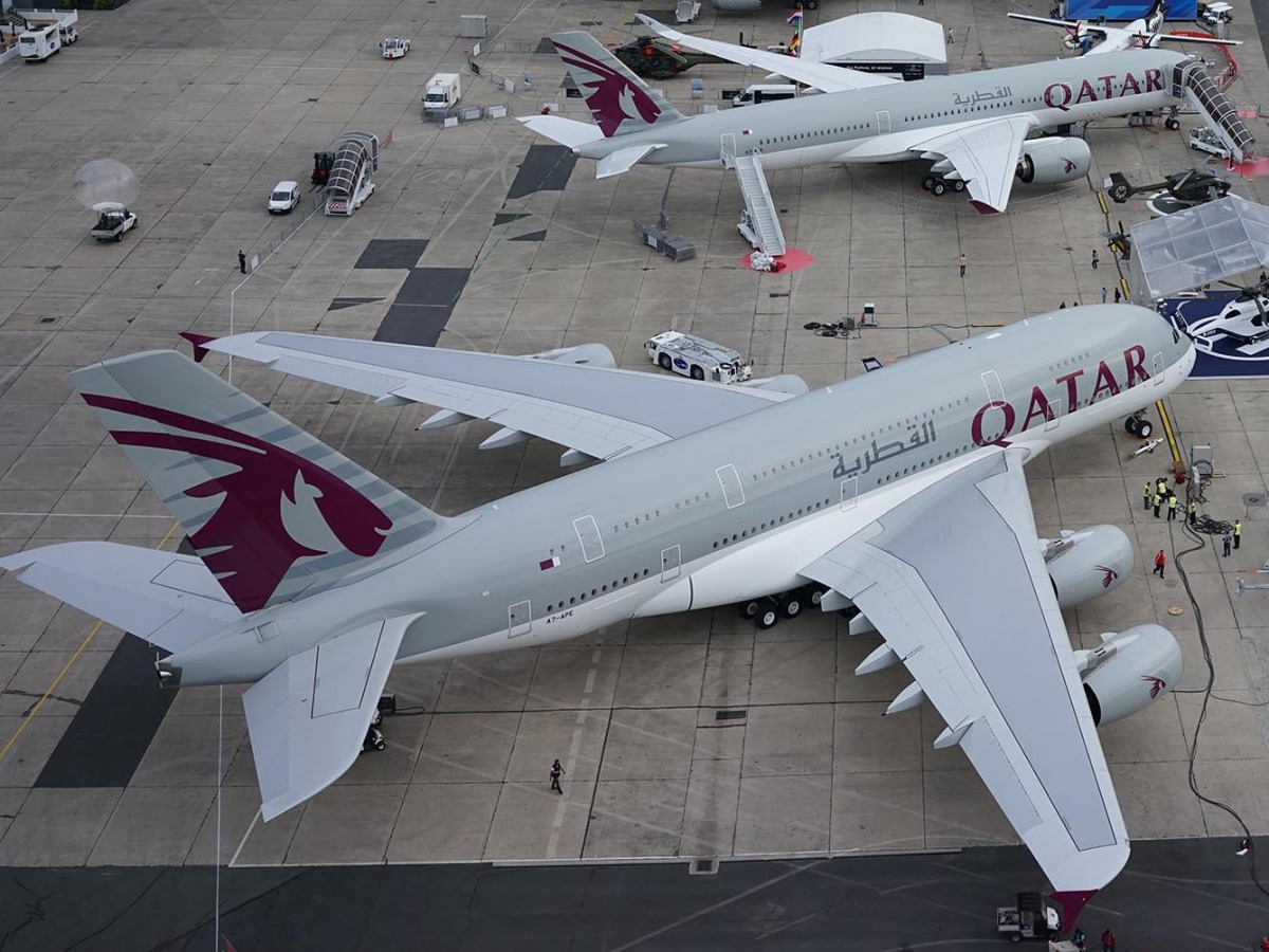 Qatar Airways at Paris Air Show (file picture)