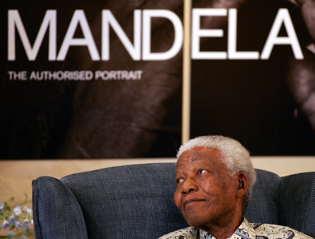 (FILES) This file photo taken on October 09, 2006, shows South Africa's former President Nelson Mandela attending the launch of his new book Mandela: The Authorised Portrait, in Johannesburg. AFP / ALEXANDER JOE