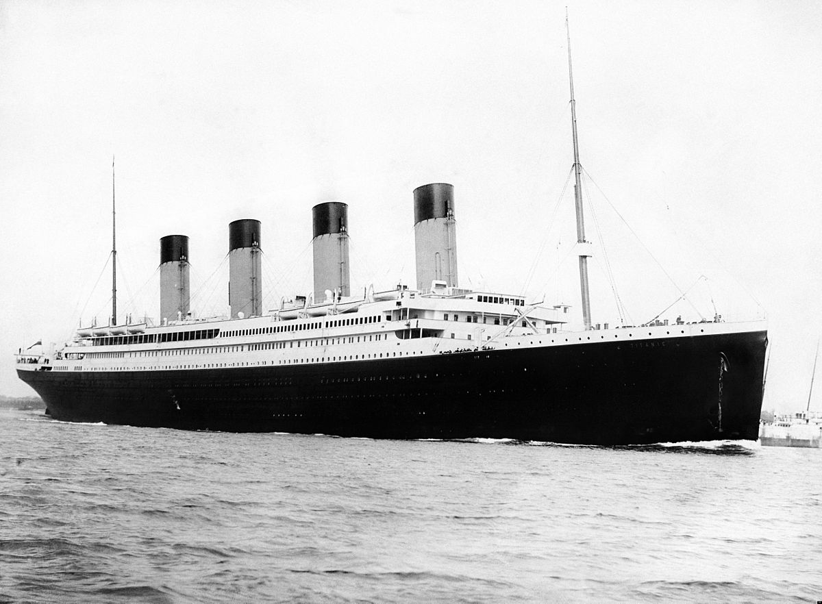 The Titanic was the largest ocean liner in service when it struck an iceberg on April 14th 1912 in the Atlantic while travelling from Southampton to New York.