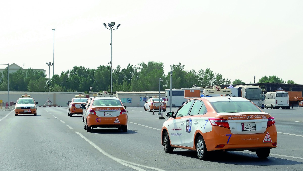 Various training cars at the Gulf Driving School, yesterday. Pics: Salim Matramkot / The Peninsula