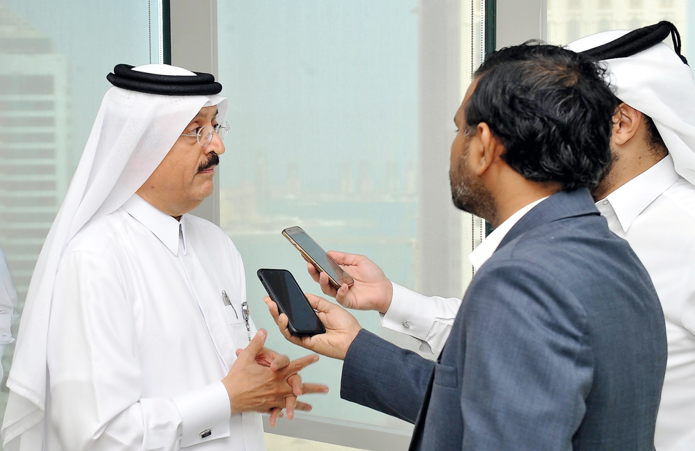 Dr Mohamed Saif Al Kuwari speaking to the media. / Pic: Kammutty VP © The Peninsula