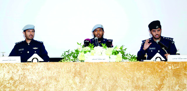 Police officials during a press conference.