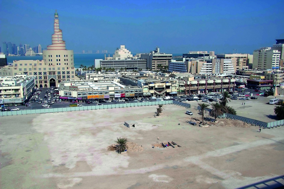 Archeological dig near the Souq Waqif as part of ‘Old Doha Rescue Excavation’ project. 