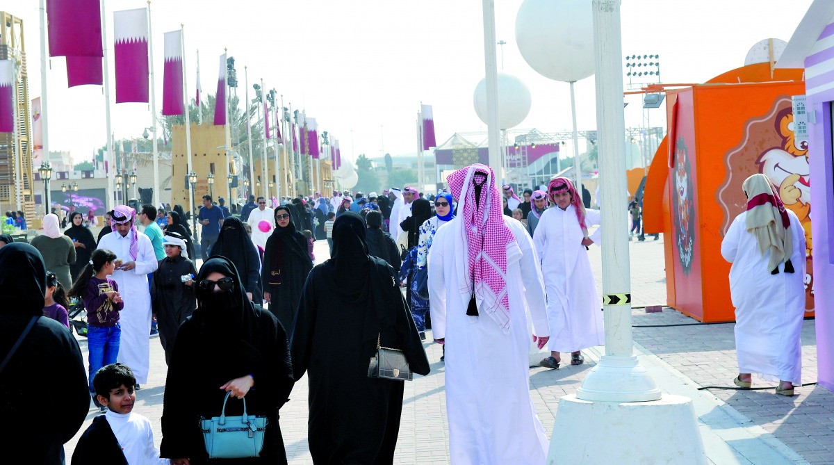 Visitors at Darb Al Saai yesterday. Pics: Kammutty V P / The Peninsula 