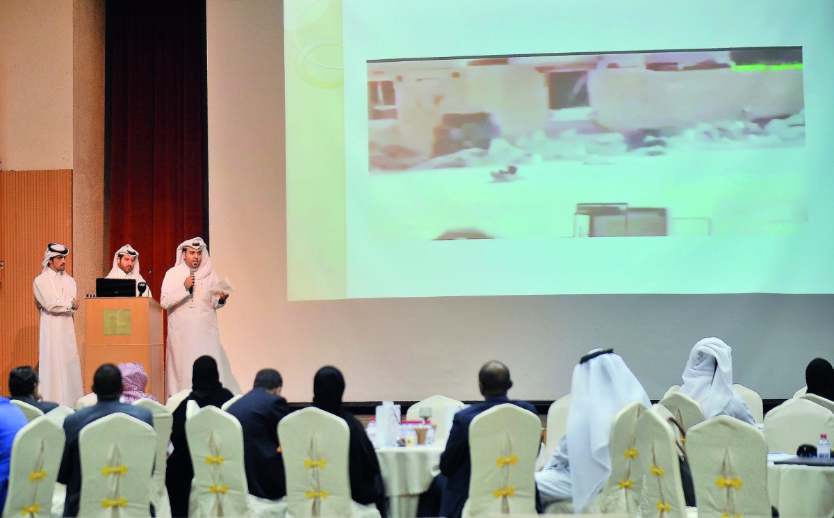 Students Presentation on Graduation Project for Department of Mass Communication held at Ibn Khaldon Hall Qatar University yesterday. Pic: Baher Amin / The Peninsula