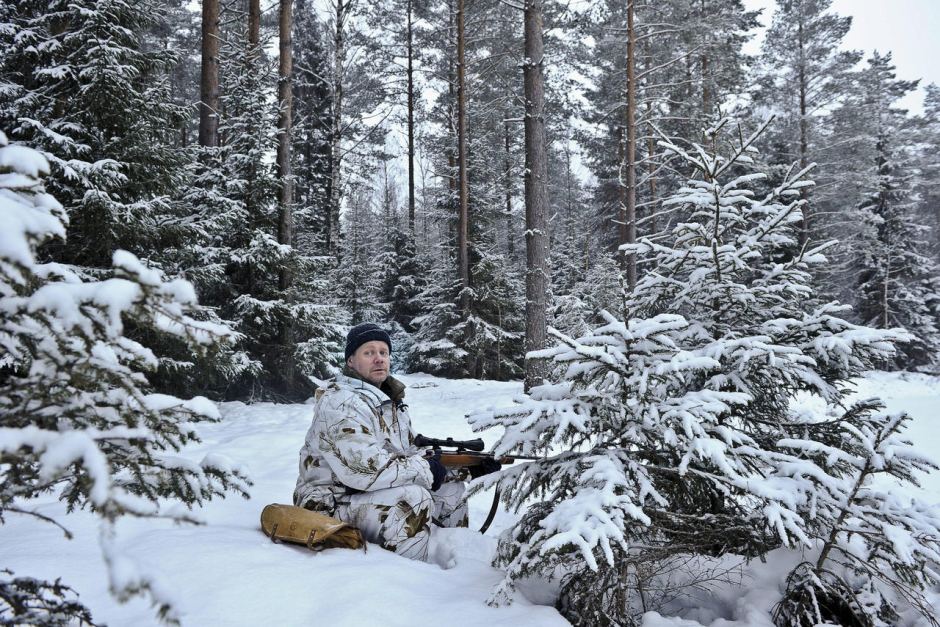 A Swedish wolf hunter at the start of the hunt in 2011. Reuters / Anders Wiklund