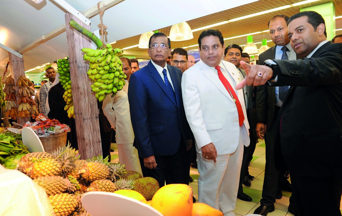 ASP Liyanage (centre) and Mohamed Althaf (right), visiting the festival venue after the inauguration. Pics: Salim Matramkot / The Peninsula
