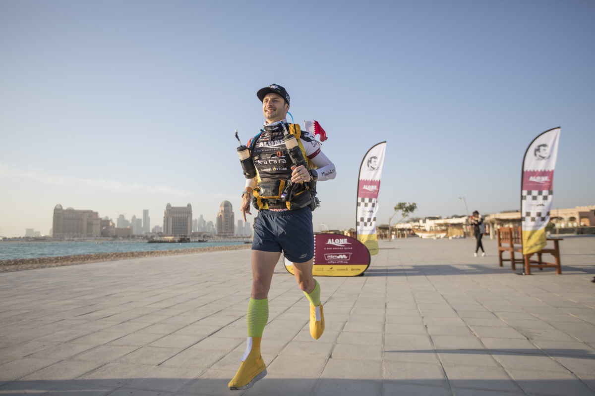 Qatar resident Pierre Daniel at the starting point 