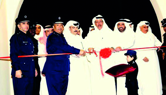 Director-General of Public Security, Staff Major General Saad bin Jassim Al Khulaifi, inaugurating the 34th Traffic Week celebrations at Darb Al Saai, yesterday.