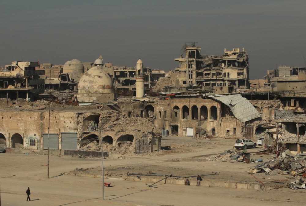 Destroyed buildings from previous clashes are seen in Mosul, Iraq, January 10, 2018. REUTERS/Ari Jalal