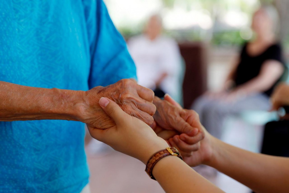 REPRESENTATIVE IMAGE: A retired woman is helped by a nurse, while staying at the Care Resort in Chiang Mai, Thailand April 6, 2018. Reuters/Jorge Silva