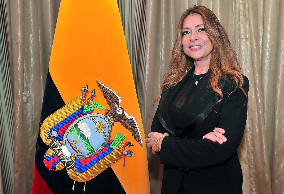 Ivonne A Baki, Ambassador of Ecuador to Qatar, during a press conference on the visit of a trade delegation from Ecuador. Pic: Baher Amin / The Peninsula