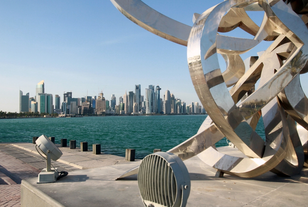 FILE PHOTO: Buildings are seen from across the water in Doha, Qatar June 5, 2017. REUTERS
