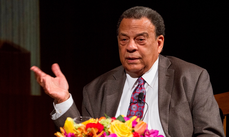 Andrew Young spoke as the second annual Tom Johnson lecturer. He is perhaps best known for working with Dr. Martin Luther King, Jr. during the Civil Rights movement. Young was a key strategist and negotiator in the campaigns in Birmingham and Selma that r