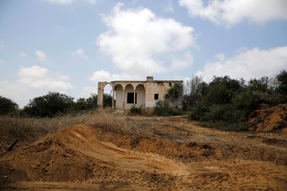 An old Arab building, which was part of the Palestinian village of Hiribiya, is seen in Kibbutz Zikim, Israel May 11, 2018. Picture taken May 11, 2018. Reuters/Amir Cohen