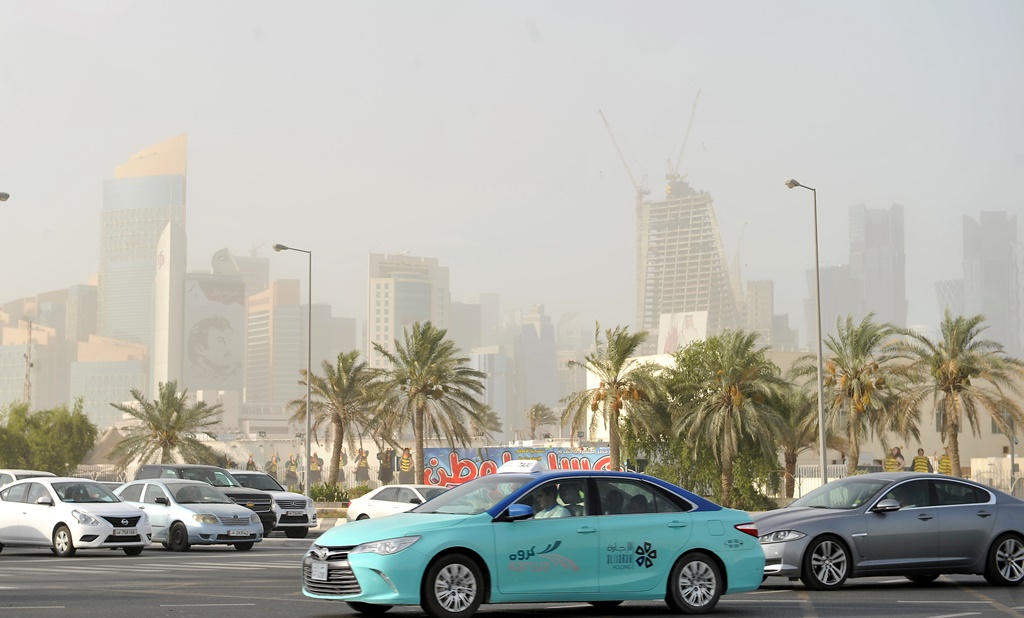 Dusty conditions prevailed due to Northwesterly winds on Friday. Salim Matramkot / The Peninsula 