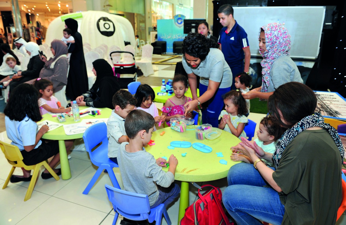 Children participating in activities organised by the General Directorate of Drugs Enforcement on the occasion of International Drugs Prevention Day Celebrations at the Gulf Mall in Doha. 
Pic:Salim Matramkot/The Peninsula.