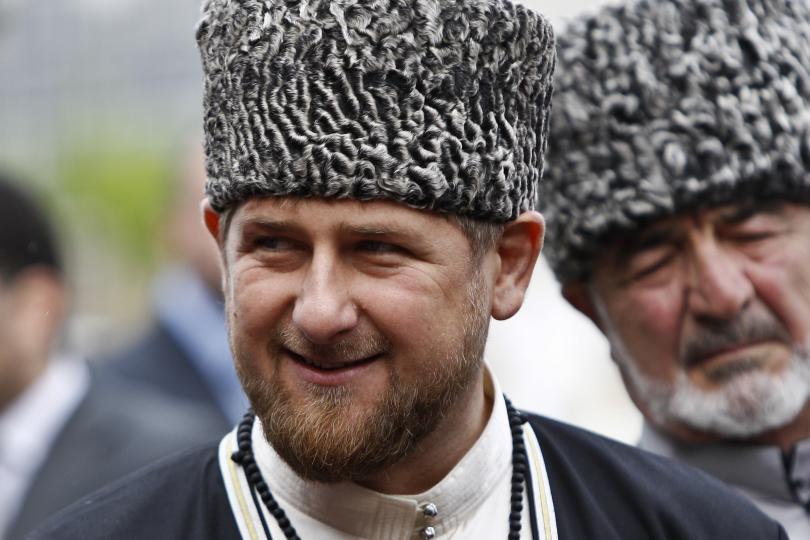 FILE PHOTO: Chechen leader Ramzan Kadyrov smiles during a government-organized event marking Chechen language day in central Grozny, April 25, 2013. Reuters/Maxim Shemetov