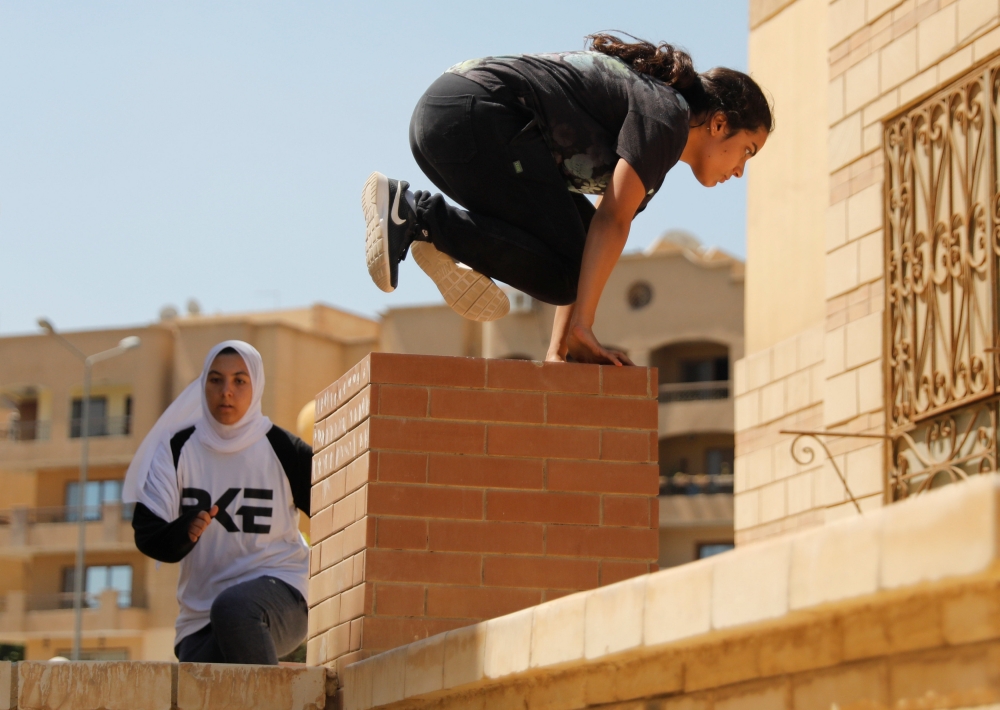 Egyptian women from Parkour Egypt 