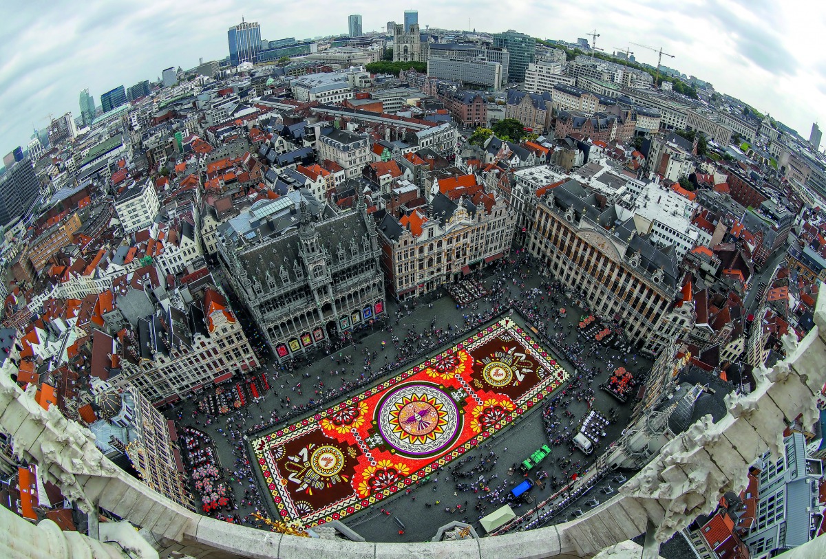 A 1,800 square meters flower carpet on the theme 