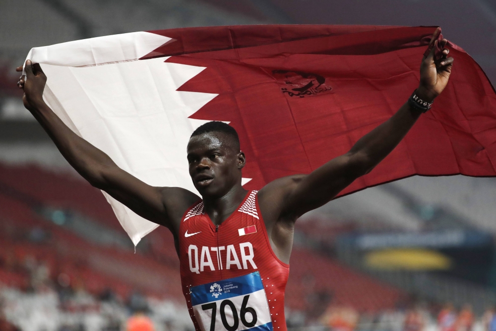 Abdalelah Haroun of Qatar celebrates. REUTERS/Darren Whiteside	
