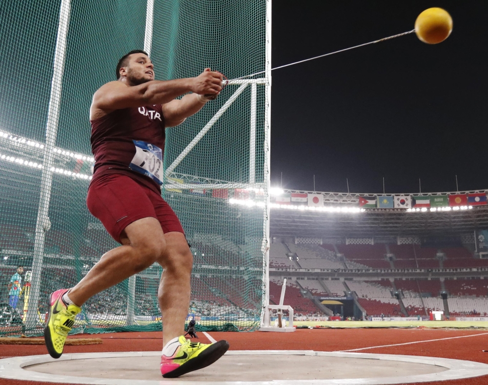 Ashraf Elseify of Qatar in action. REUTERS/Issei Kato
