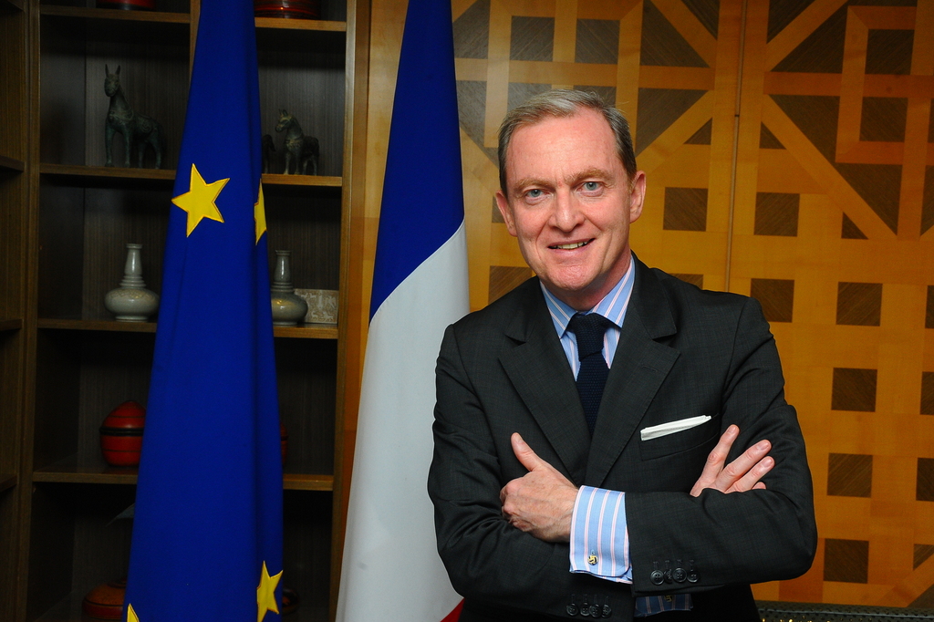 The Ambassador of France to Qatar, Franck Gellet.