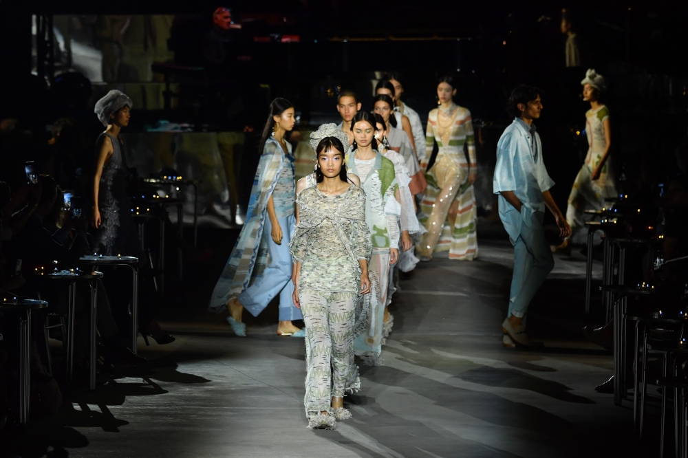 Models present creations during the Missoni fashion show, as part of the Women's Spring/Summer 2019 fashion week in Milan, on September 22, 2018. AFP / Andreas SOLARO